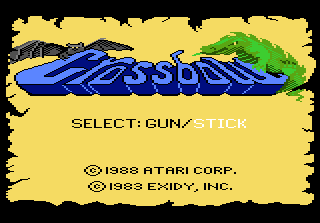 Crossbow title screen for Atari 7800
